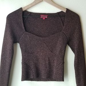 STAUD Brown Long Sleeve Top